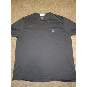 Lacoste Pima Cotton T-Shirt Mens 3XL Black Crew Neck